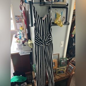 black and white pant jumpsuit